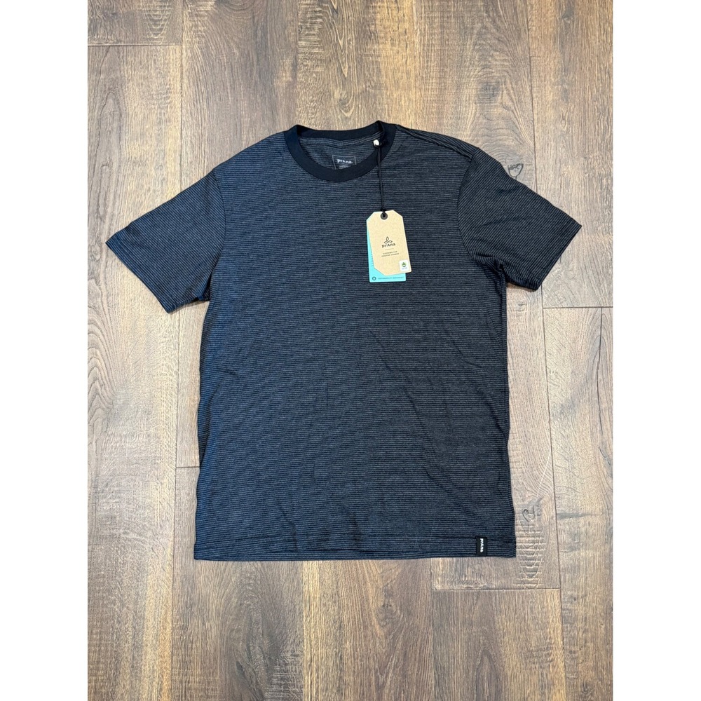 Prana Crew T-Shirt Striped Everyday Essential Stylish Versatile Mens S‎